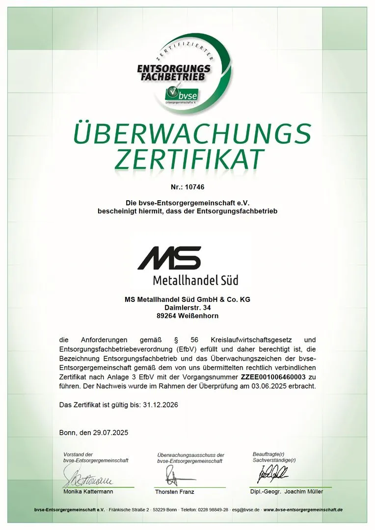 Zertifikat